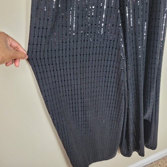 Donna Ricco Sequin Sleeveless Wide Leg Shimmer Jumpsuit - Picture 9 of 16